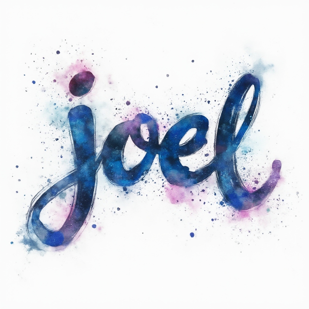 Home joel watercolor galaxy name tattoo concept